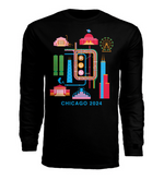 Commonwealth Unisex Chicago Marathon Landmark Long Sleeve Tech Tee